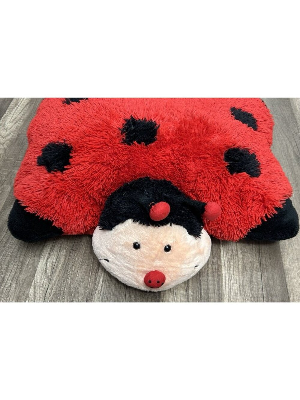 Pillow Pet Ms Ladybug 2010 Red Black Stuffed Plush Original  Large 18" Retired